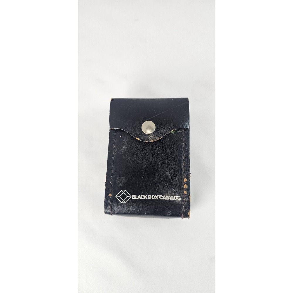 Vintage Black Box Catalog Leather Case Pouch for Fox Box Tester TSW30B